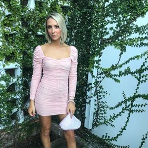 WhiteFox Pink Ruched Dress